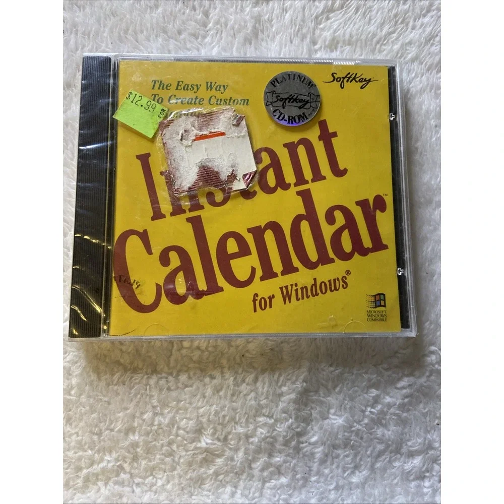 Softkey Instant Calendar For Windows PC CD ROM NIP NOS Sealed Brand New VTG 1994